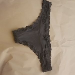 Gray victoria's secret thong
